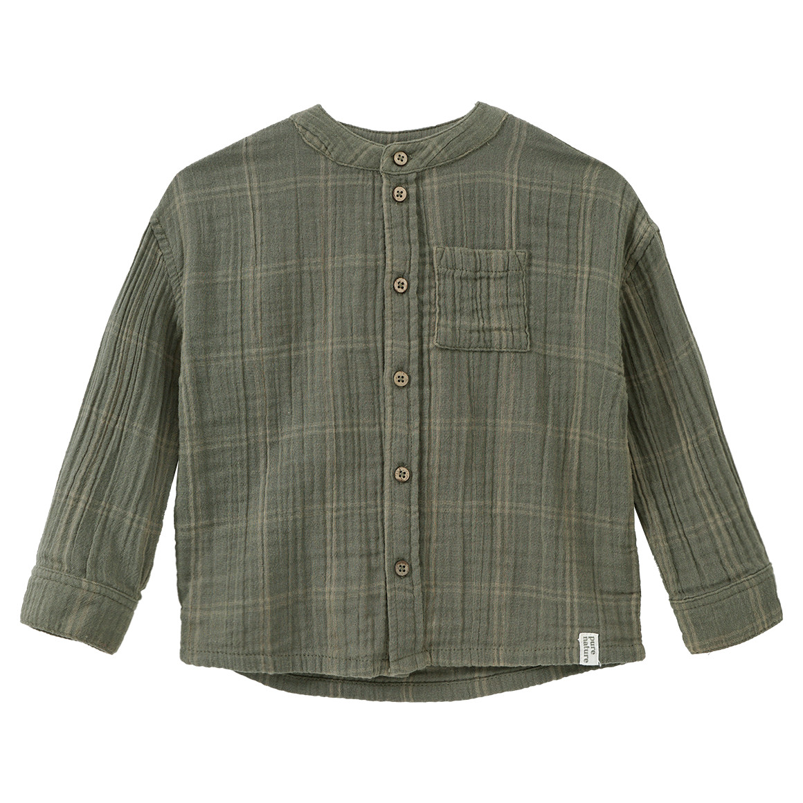 Baby Musselin-Hemd mit Karo-Muster Baby Musselin-Hemd mit Karo-Muster von Topomini