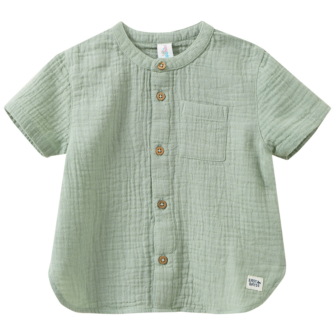 Baby Musselin-Hemd mit Stehkragen Baby Musselin-Hemd mit Stehkragen von Topomini