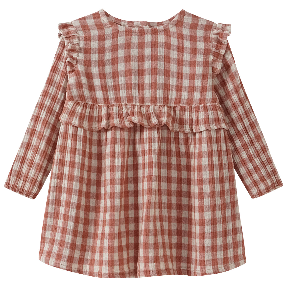 Baby Musselin-Kleid mit Karo-Muster Baby Musselin-Kleid mit Karo-Muster von Topomini