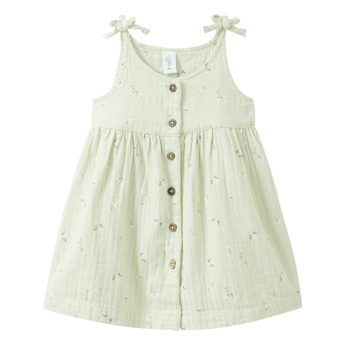 Baby Musselin-Kleid mit Knöpfen Baby Musselin-Kleid mit Knöpfen von Topomini