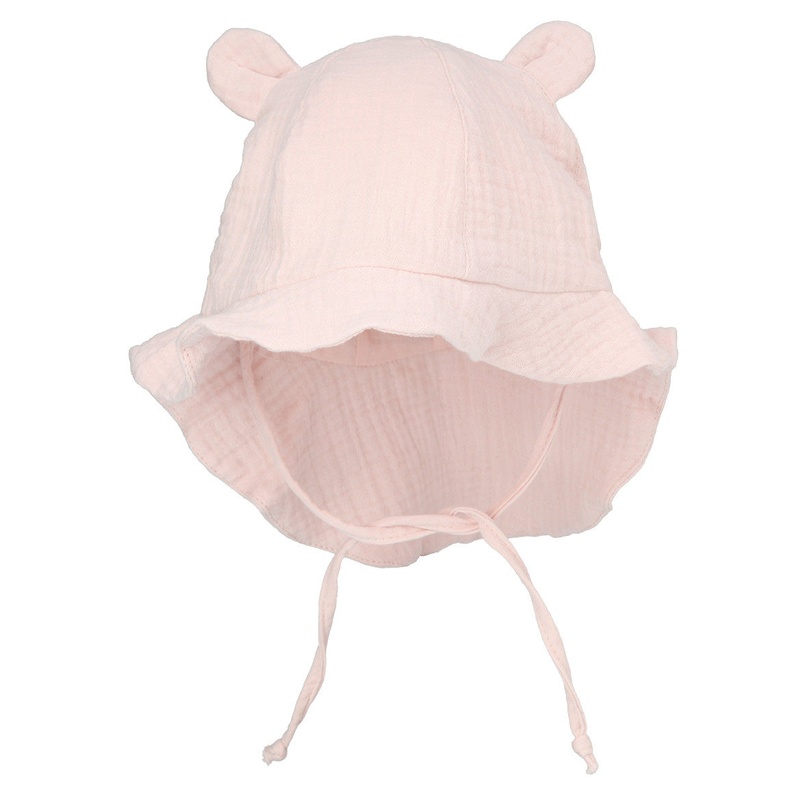 Baby Musselin-Mütze mit Öhrchen-Applikation Baby Musselin-Mütze mit Öhrchen-Applikation von Topomini