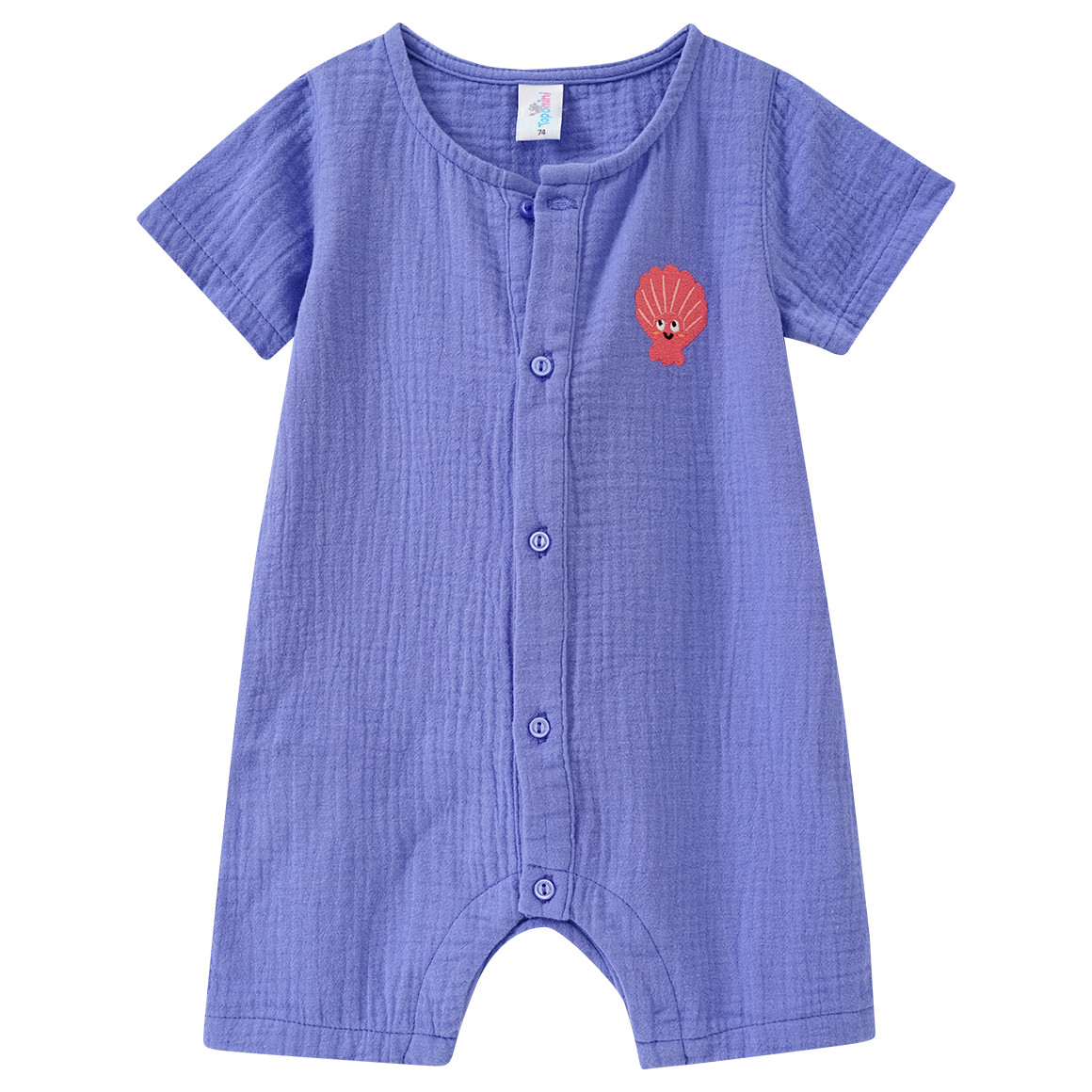 Baby Musselin-Overall mit Stickerei Baby Musselin-Overall mit Stickerei von Topomini