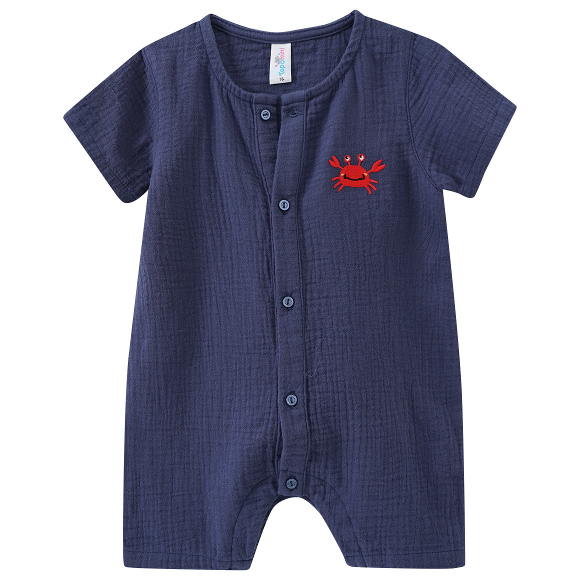 Baby Musselin-Overall mit Stickerei Baby Musselin-Overall mit Stickerei von Topomini