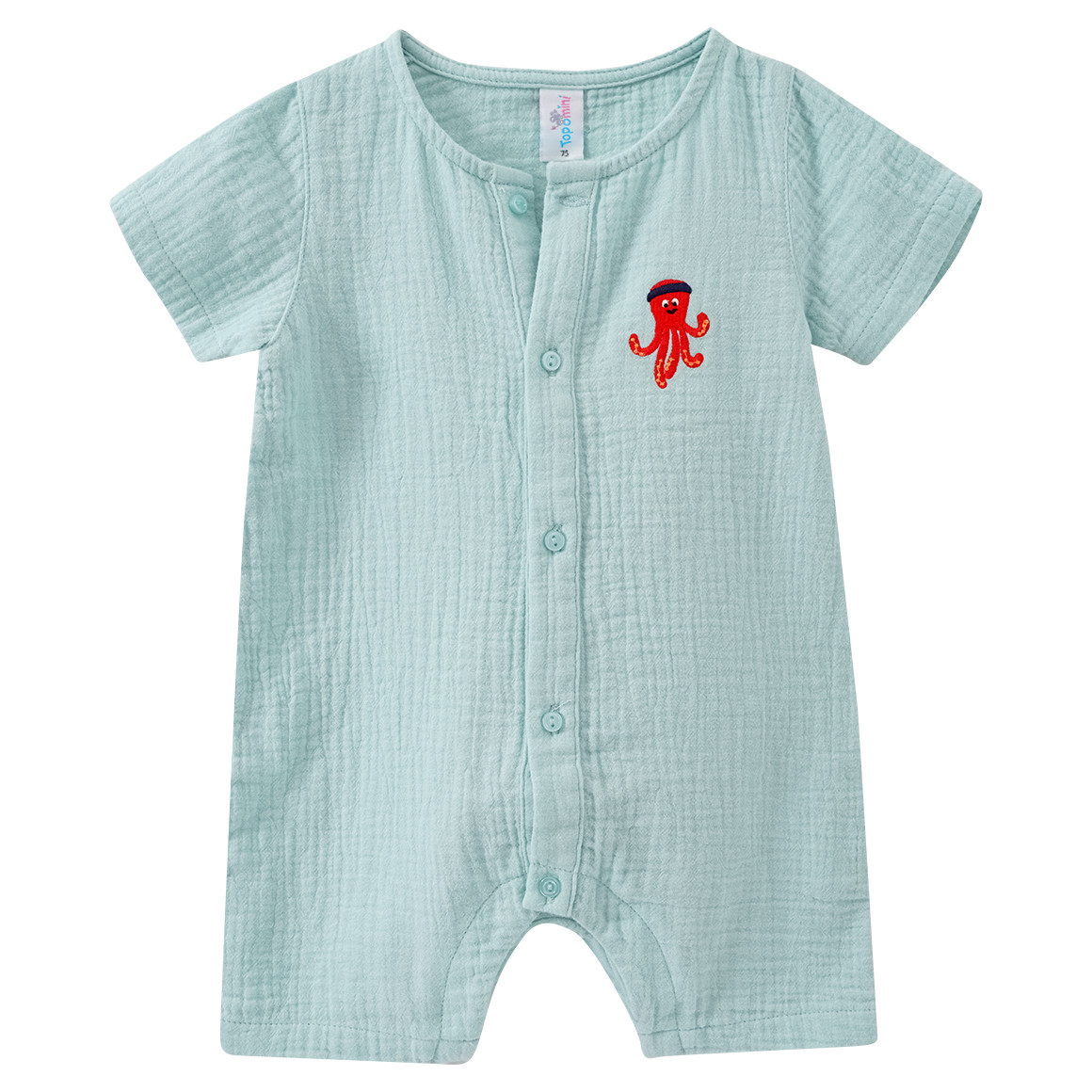 Baby Musselin-Overall mit Stickerei Baby Musselin-Overall mit Stickerei von Topomini