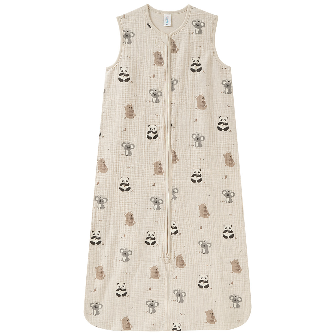 Baby Musselin-Schlafsack mit Tier-Print Baby Musselin-Schlafsack mit Tier-Print von Topomini