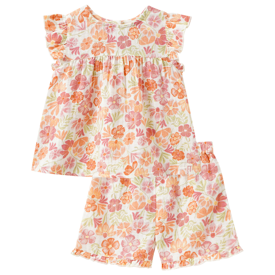 Baby Musselin-Set mit Bluse und Shorts Baby Musselin-Set mit Bluse und Shorts von Topomini