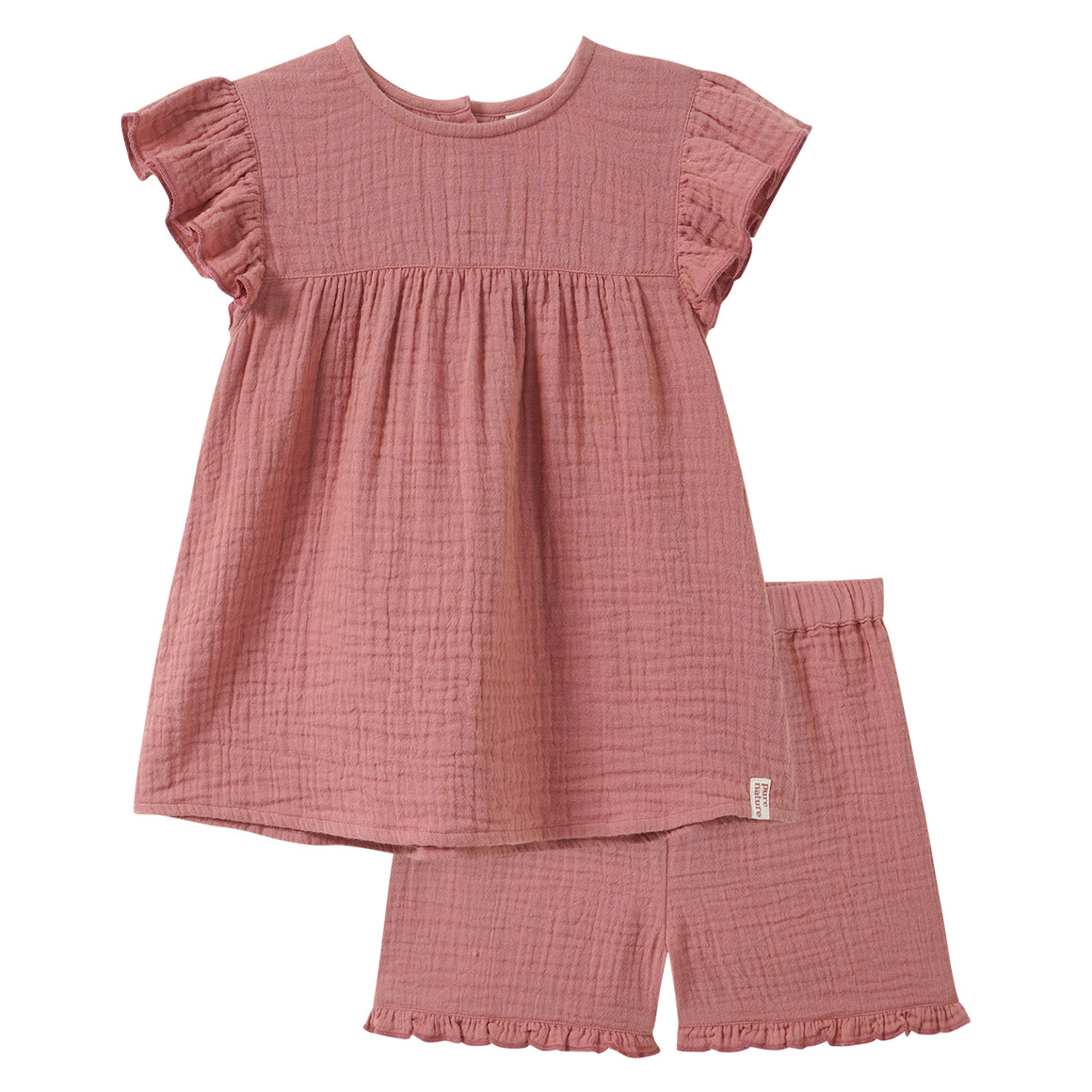 Baby Musselin-Set mit Bluse und Shorts Baby Musselin-Set mit Bluse und Shorts von Topomini