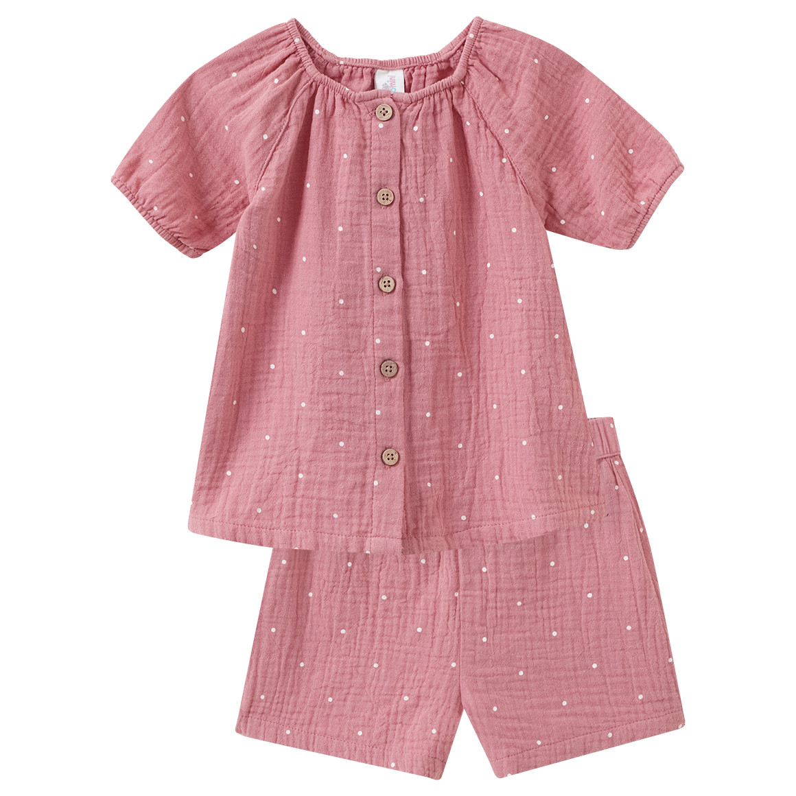 Baby Musselin-Set mit Bluse und Shorts Baby Musselin-Set mit Bluse und Shorts von Topomini