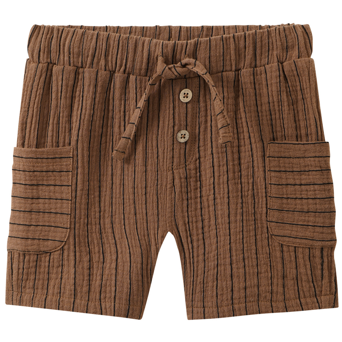 Baby Musselin-Shorts mit Streifen Baby Musselin-Shorts mit Streifen von Topomini