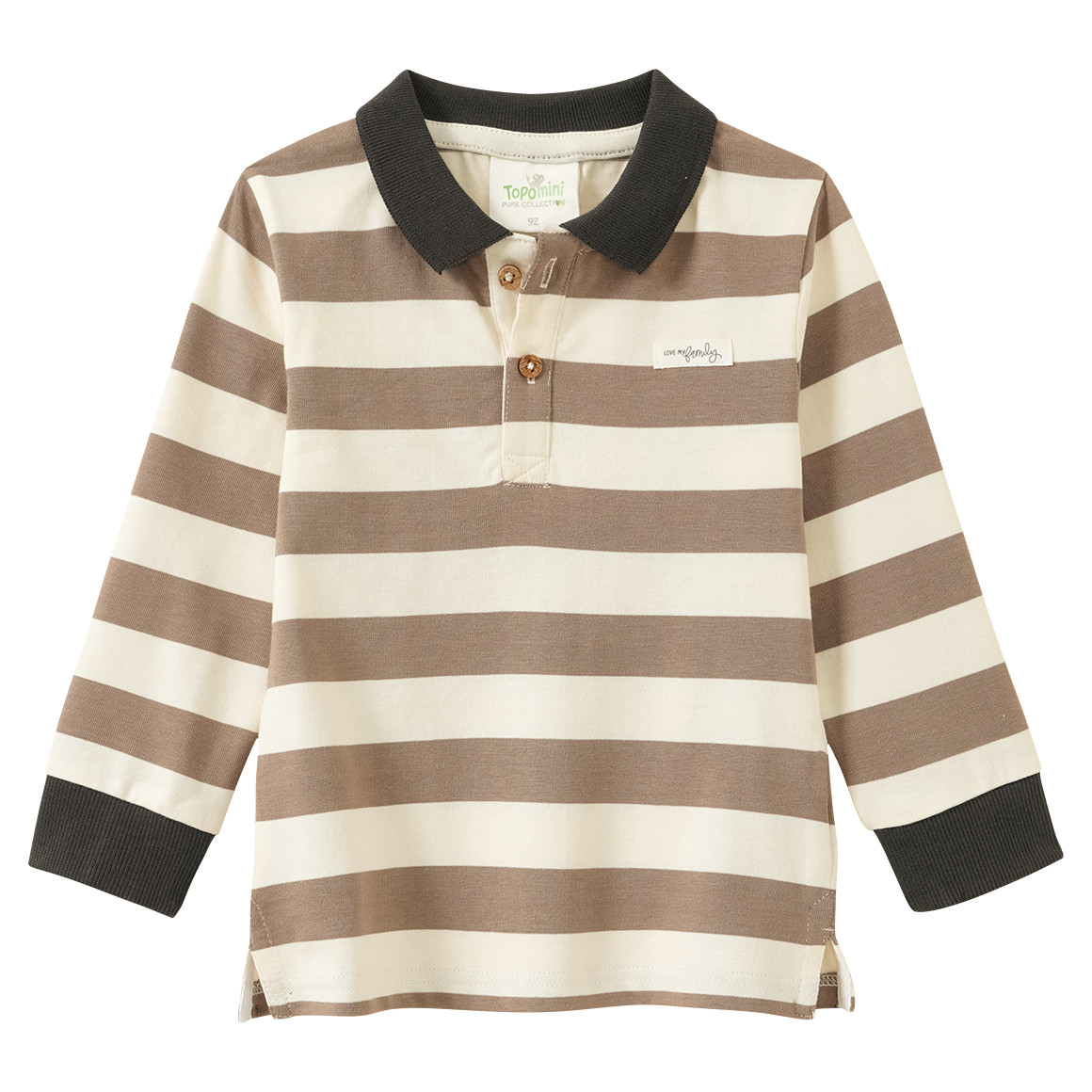 Baby Polo-Langarmshirt mit Streifen Baby Polo-Langarmshirt mit Streifen von Topomini