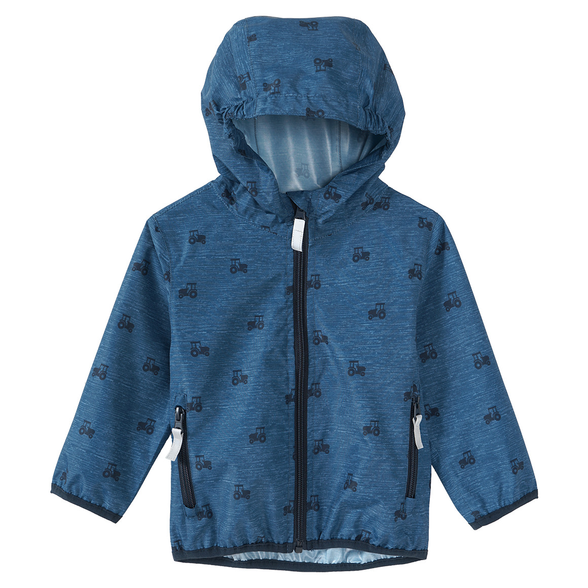 Baby Regenjacke mit Trecker-Allover, faltbar Baby Regenjacke mit Trecker-Allover, faltbar von Topomini