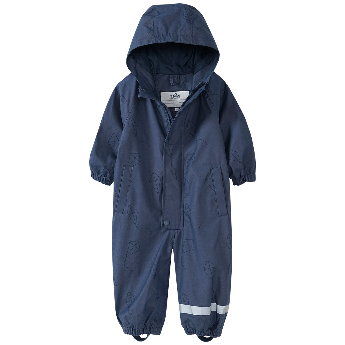 Baby Regenoverall mit Drachen-Allover von Topomini