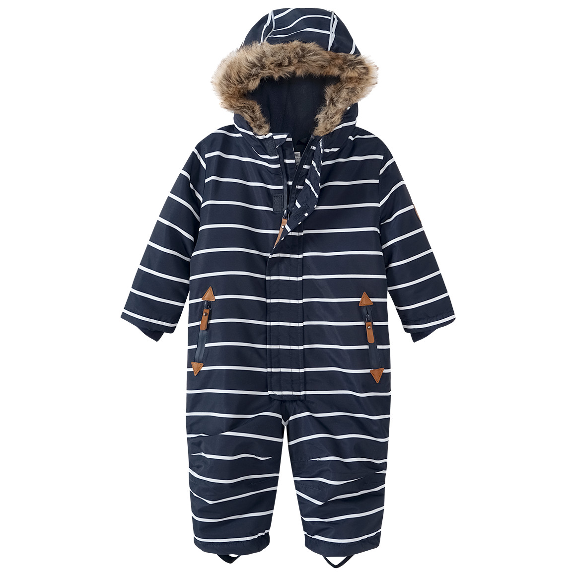 Baby Scheeoverall im Ringel-Look von Topomini