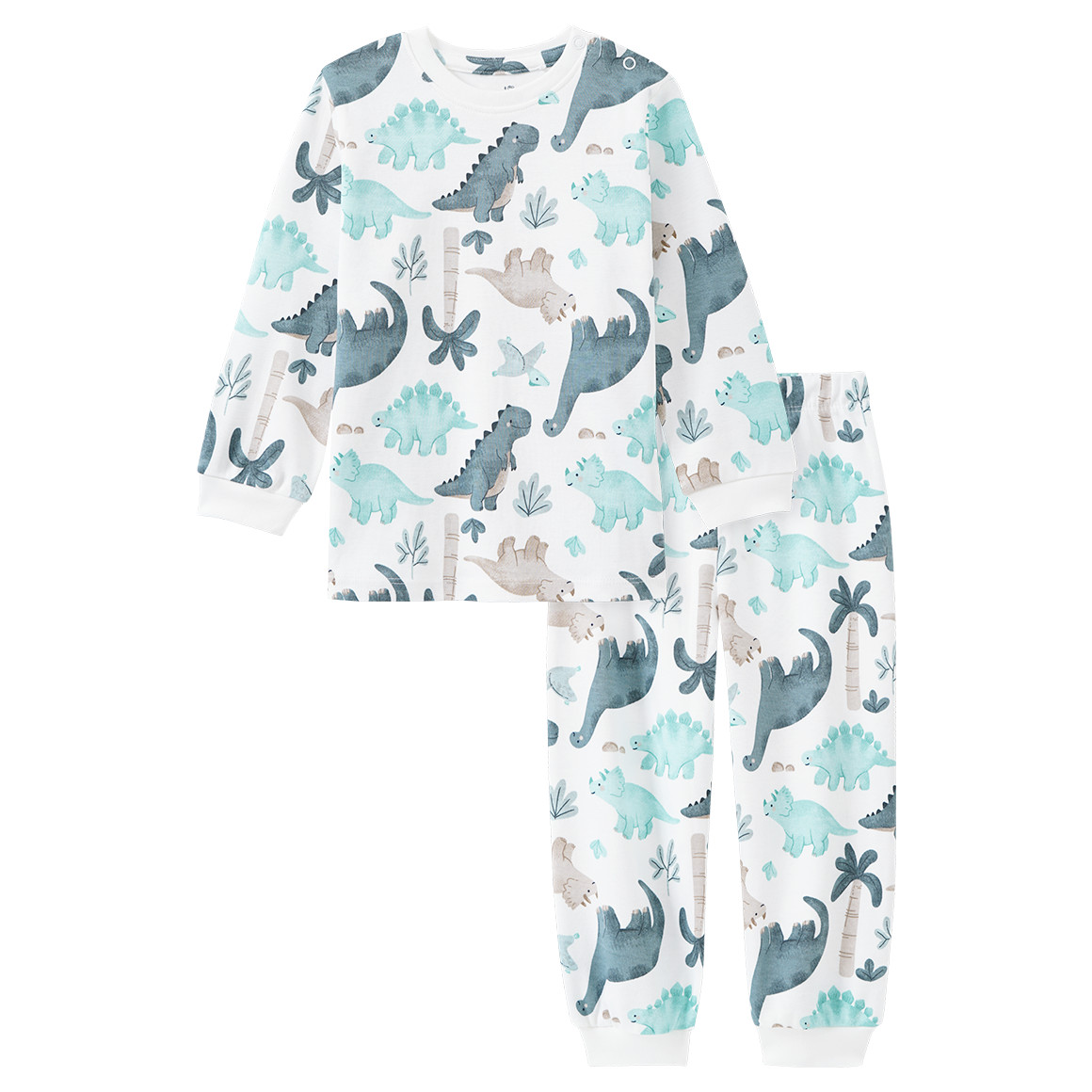 Baby Schlafanzug mit Dino-Motiven Baby Schlafanzug mit Dino-Motiven von Topomini