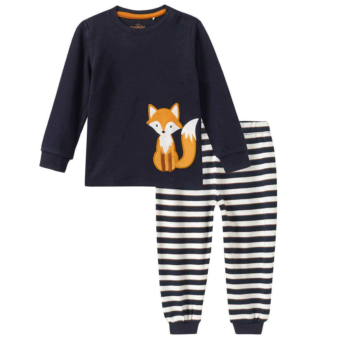 Baby Schlafanzug mit Fuchs-Stickerei Baby Schlafanzug mit Fuchs-Stickerei von Topomini