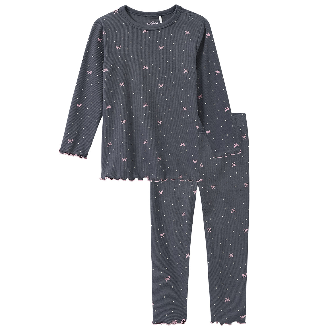 Baby Schlafanzug mit Schleifen-Allover Baby Schlafanzug mit Schleifen-Allover von Topomini
