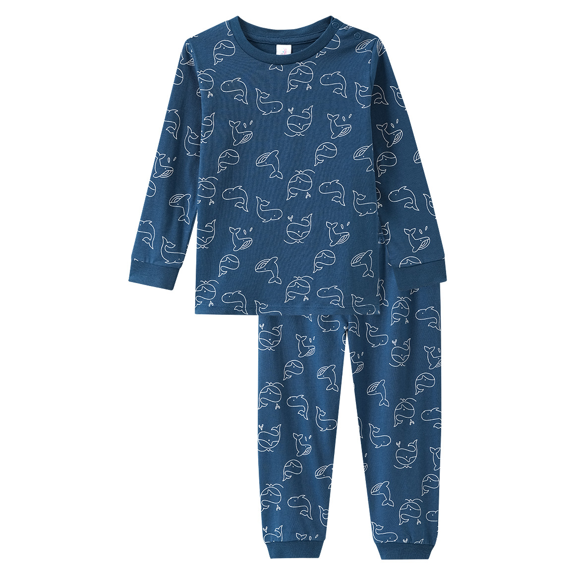 Baby Schlafanzug mit Wal-Print Baby Schlafanzug mit Wal-Print von Topomini
