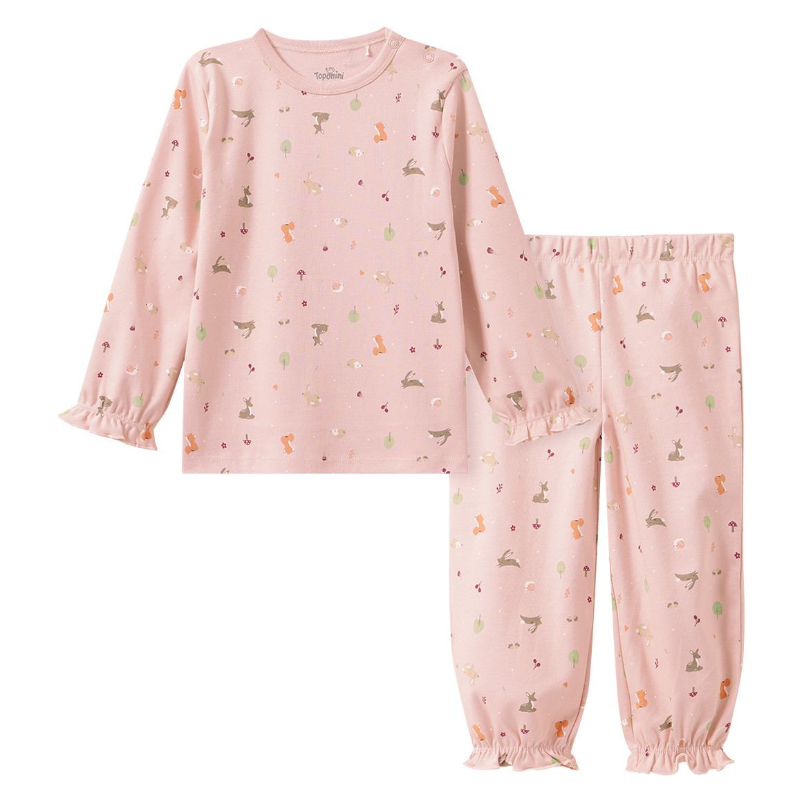 Baby Schlafanzug mit Waldtier-Motiven Baby Schlafanzug mit Waldtier-Motiven von Topomini