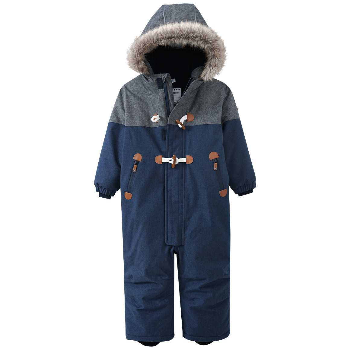 Baby Schneeoverall mit Fellimitat von Topomini