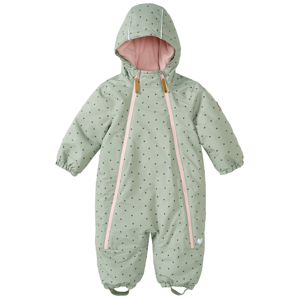 Baby Schneeoverall mit Herz-Allover von Topomini