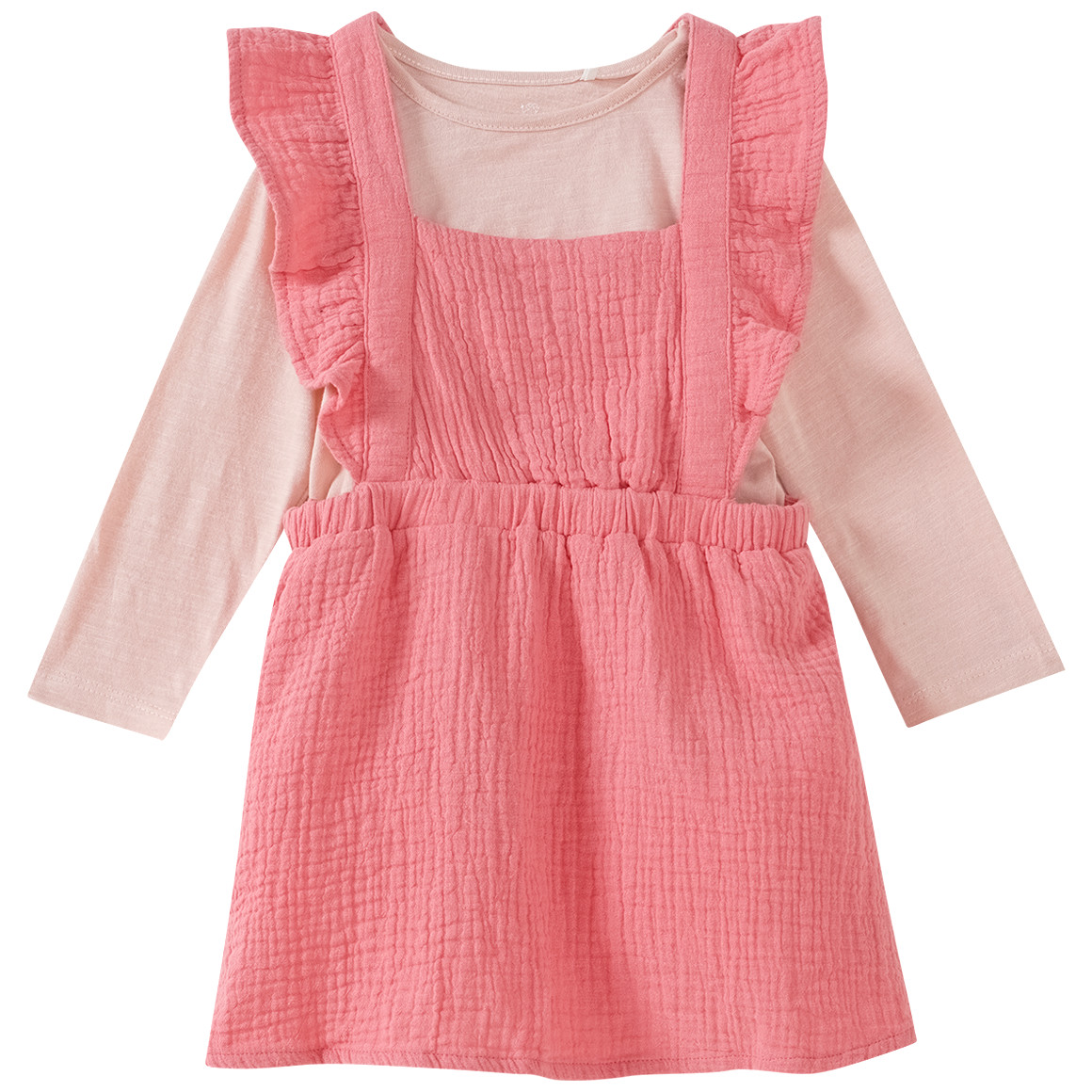 Baby Set aus Musselin-Kleid und Langarmshirt Baby Set aus Musselin-Kleid und Langarmshirt von Topomini