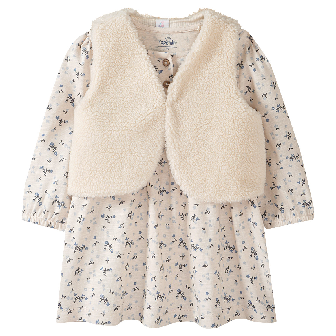 Baby Set aus Weste und Kleid Baby Set aus Weste und Kleid von Topomini