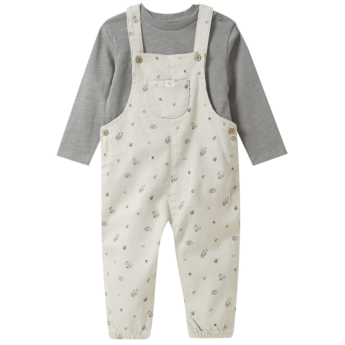 Baby Set mit Latzhose und Langarmshirt Baby Set mit Latzhose und Langarmshirt von Topomini