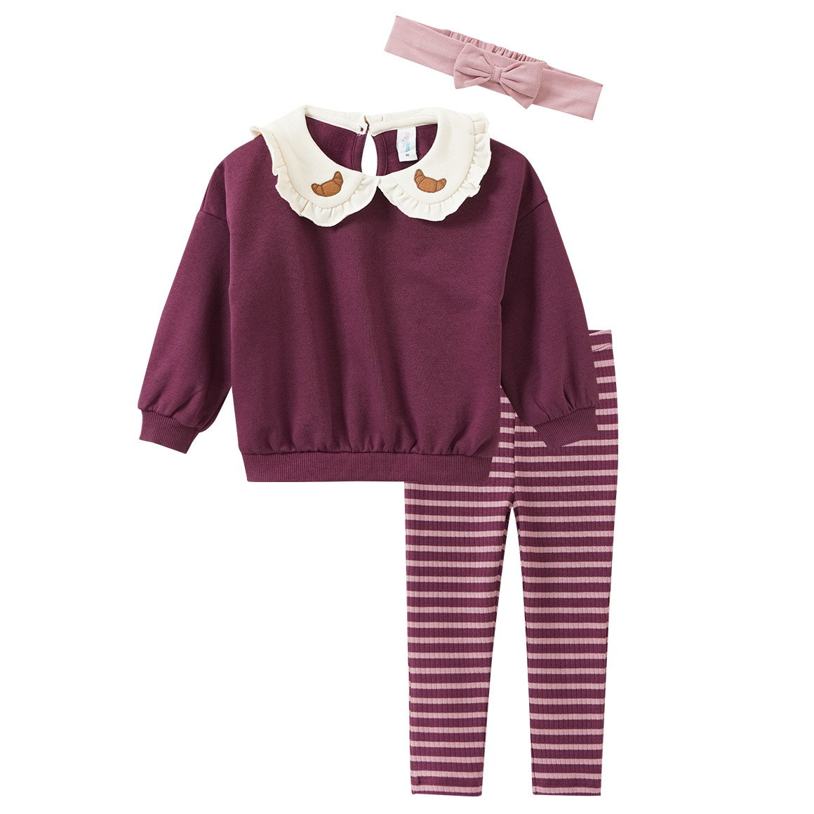Baby Set mit Sweatshirt, Leggings und Bandana Baby Set mit Sweatshirt, Leggings und Bandana von Topomini
