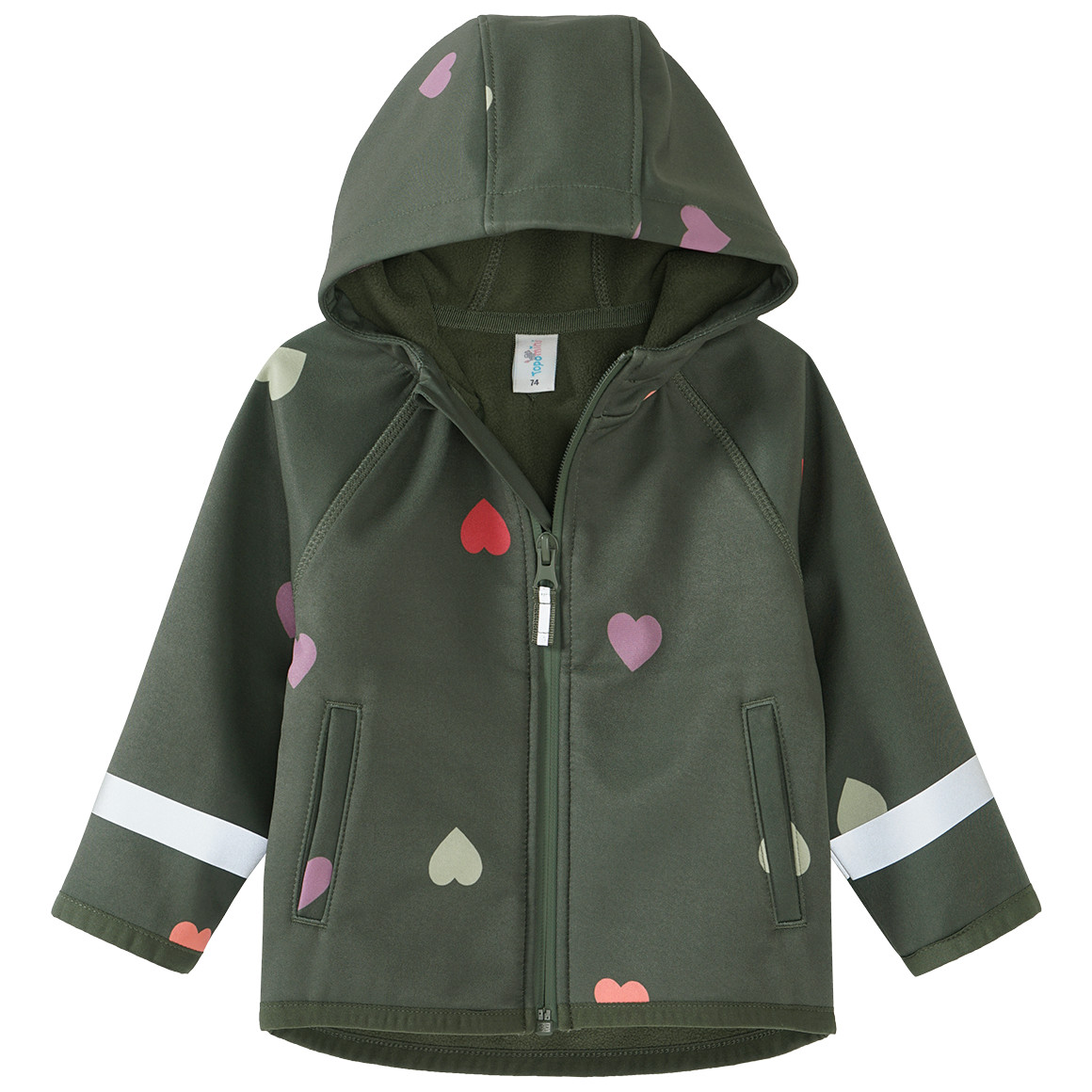 Baby Softshelljacke mit Herz-Allover von Topomini