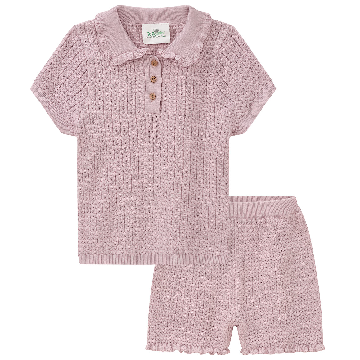 Baby Strick-Set mit Shirt und Hose Baby Strick-Set mit Shirt und Hose von Topomini