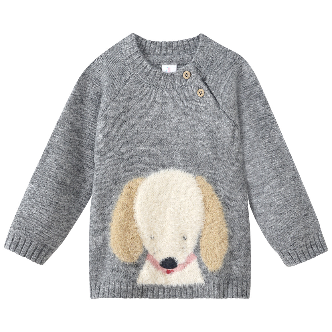 Baby Strickpullover mit Hunde-Motiv von Topomini