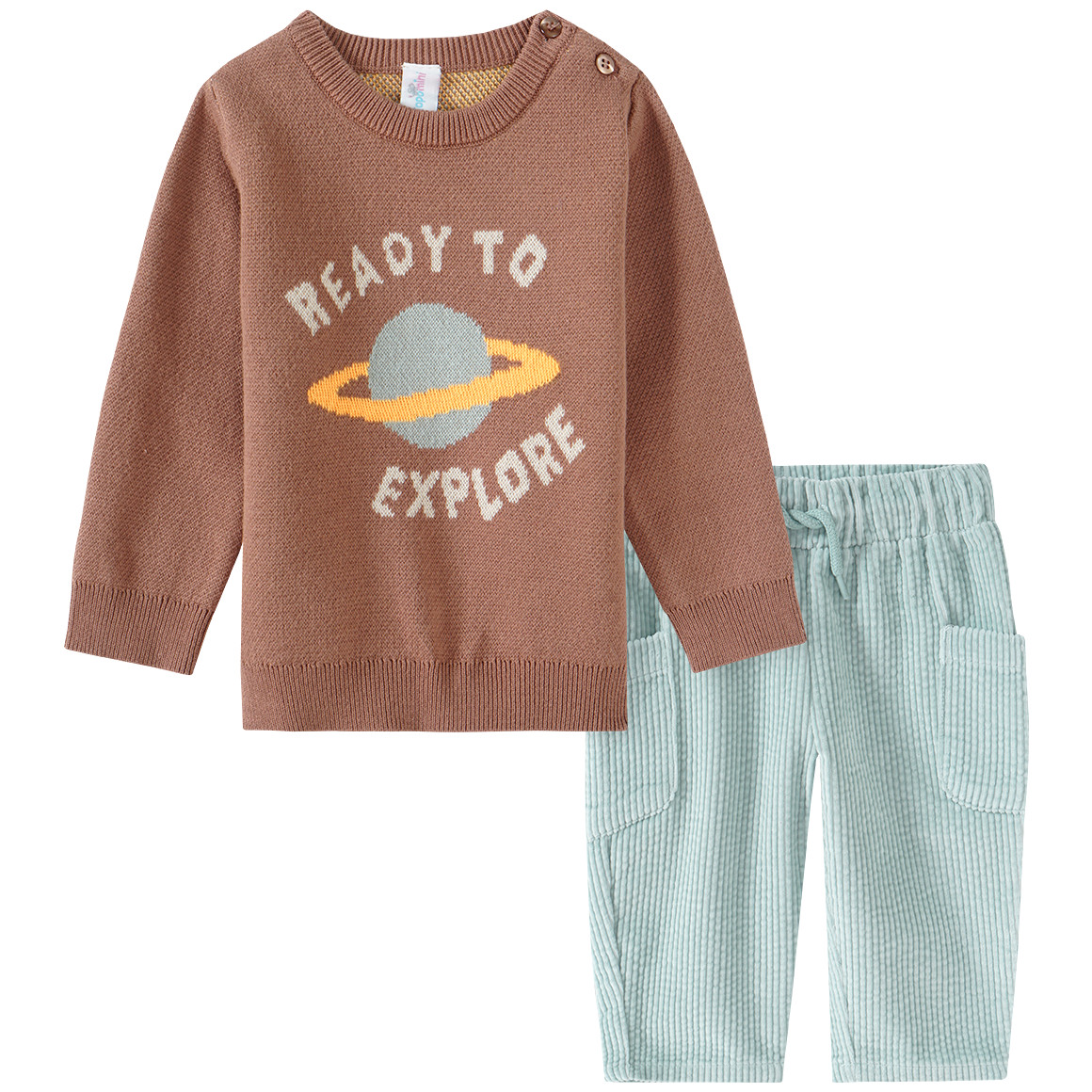 Baby Strickpullover und Cordhose im Set von Topomini