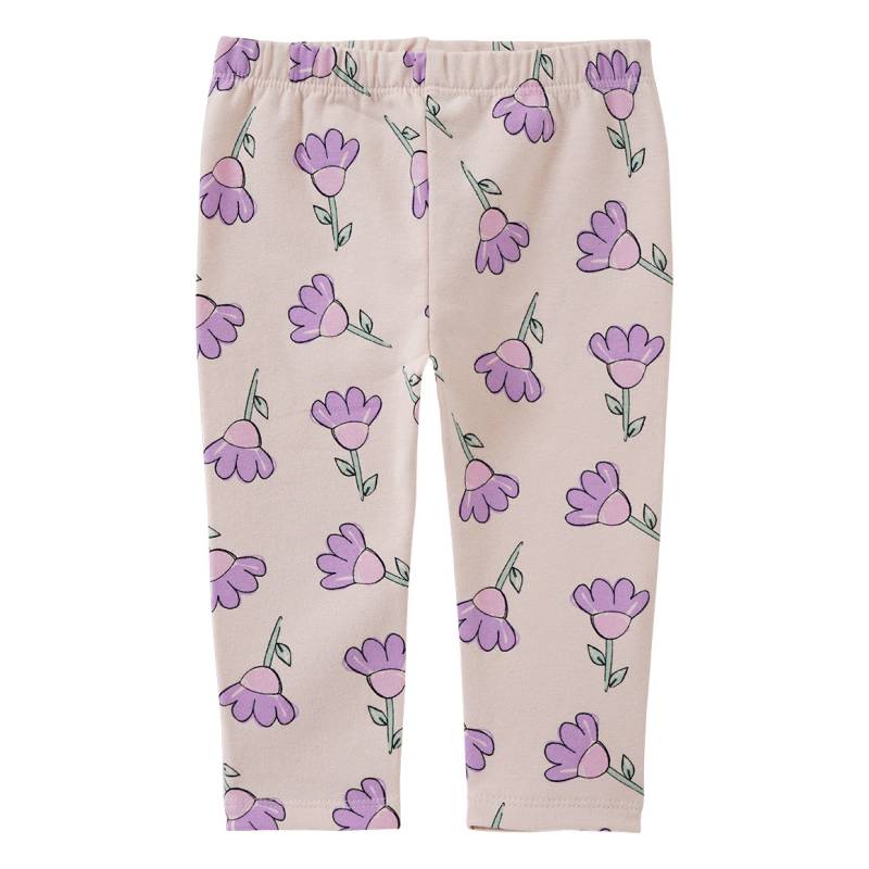 Baby Sweat-Leggings mit Blumen-Allover von Topomini