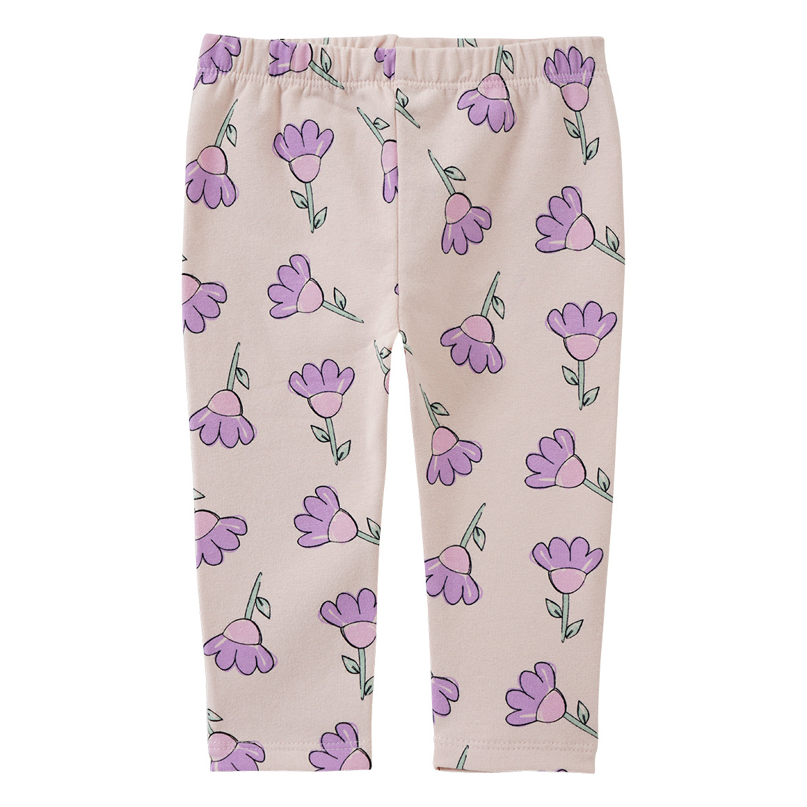 Baby Sweat-Leggings mit Blumen-Allover von Topomini