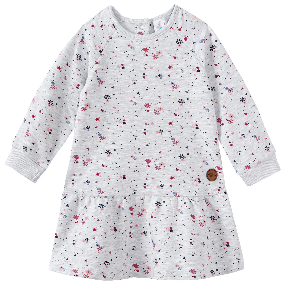 Baby Sweatkleid mit Blümche-Allover von Topomini