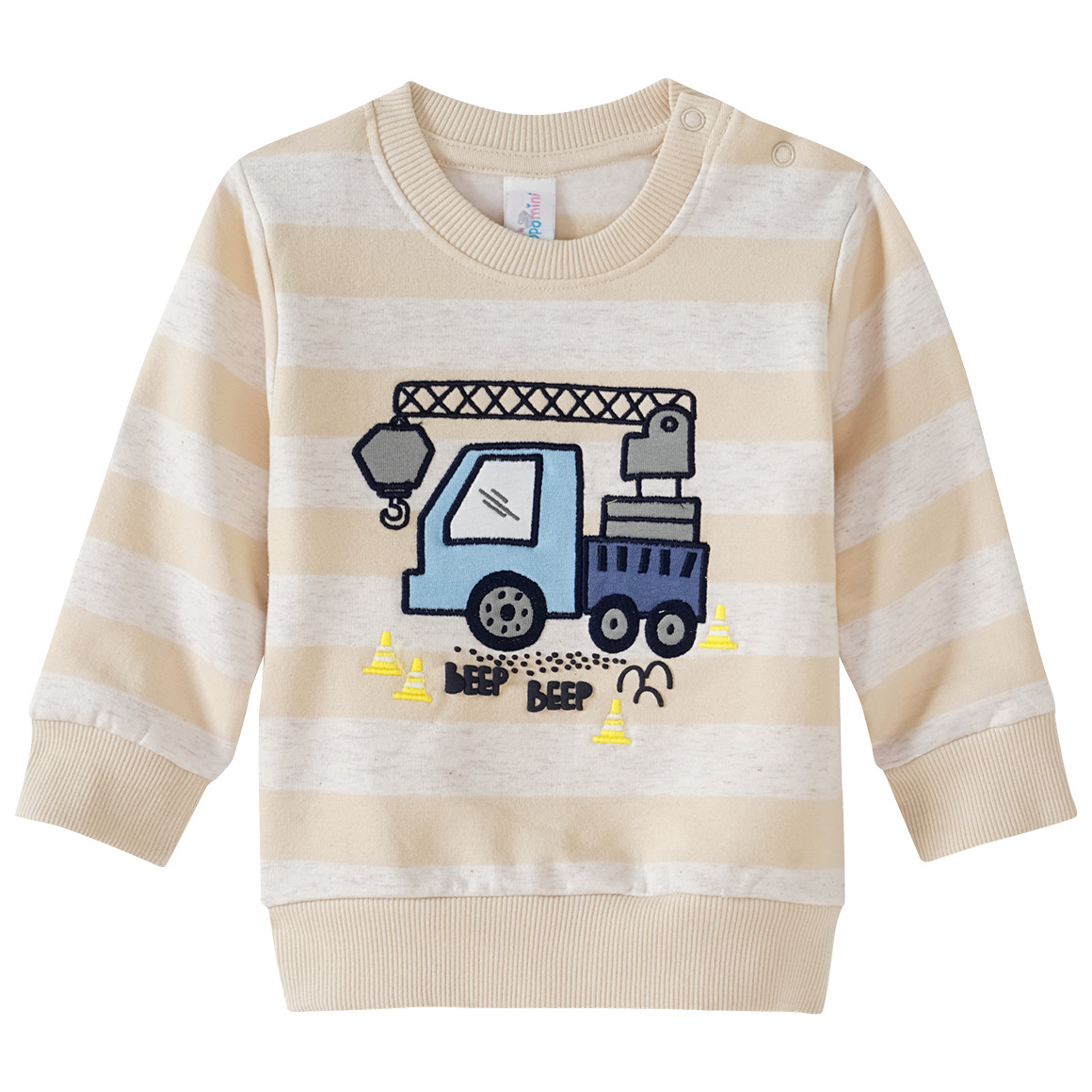 Baby Sweatshirt mit LKW-Applikation von Topomini