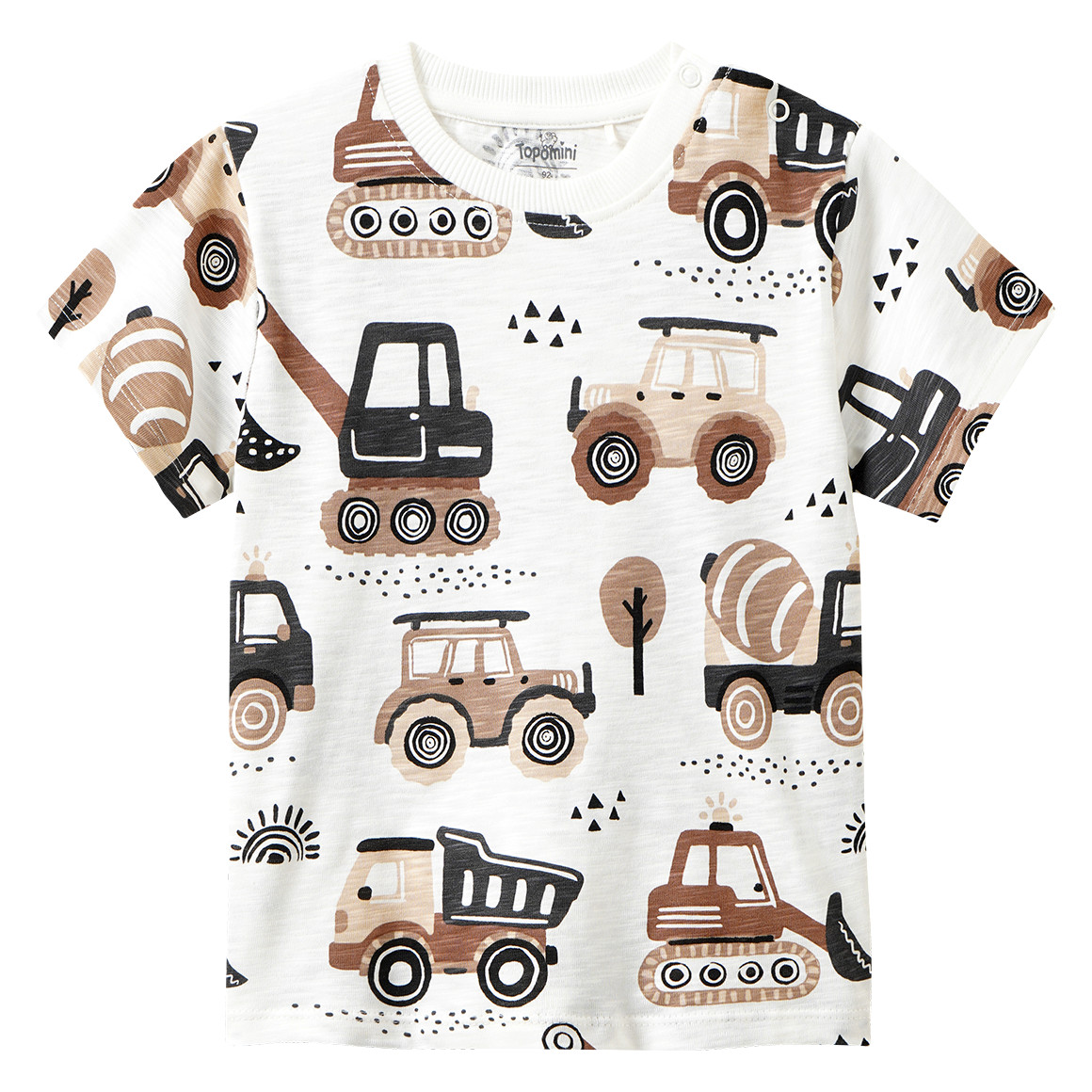 Baby T-Shirt mit Fahrzeug-Motiven Baby T-Shirt mit Fahrzeug-Motiven von Topomini