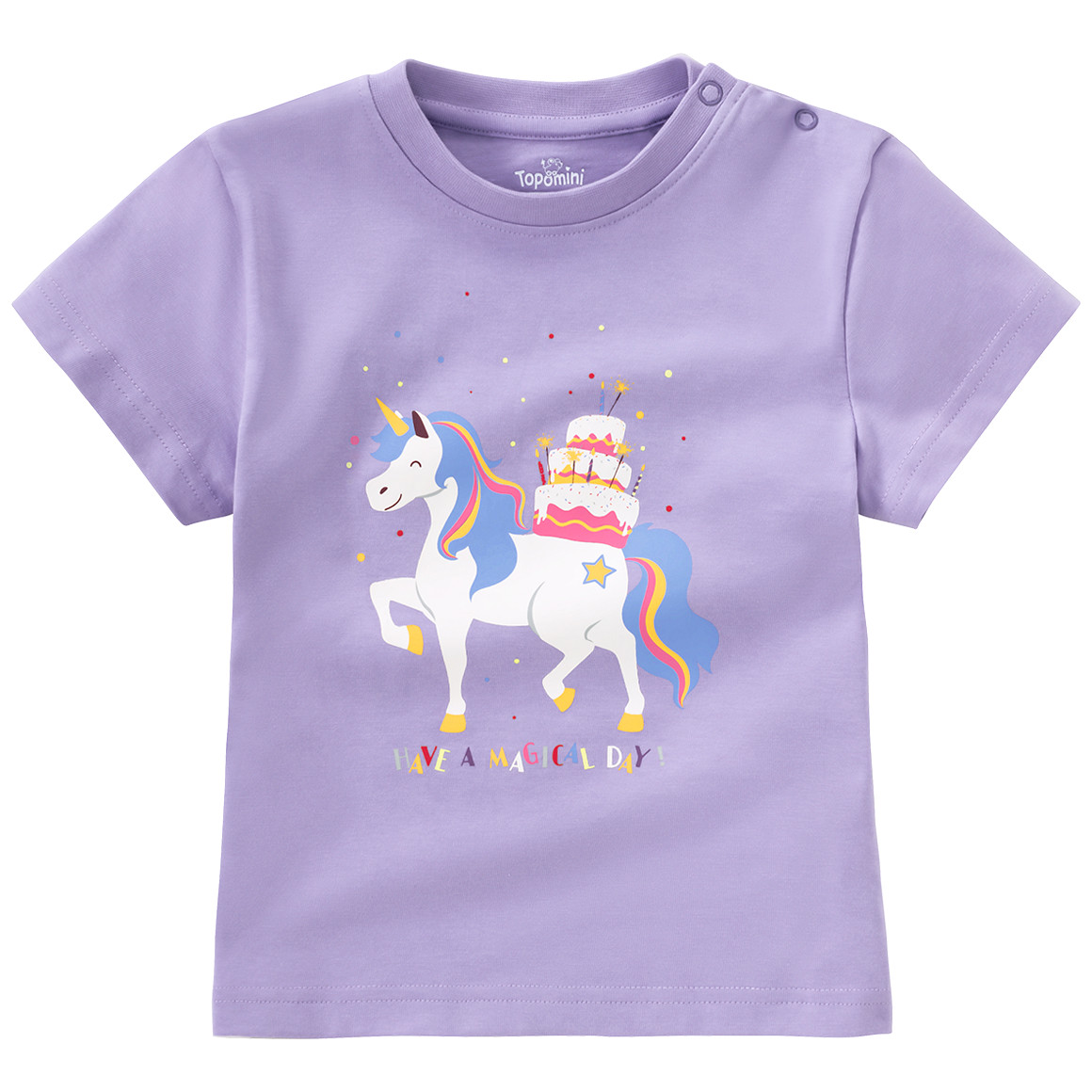 Baby T-Shirt mit Geburtstags-Motiv von Topomini