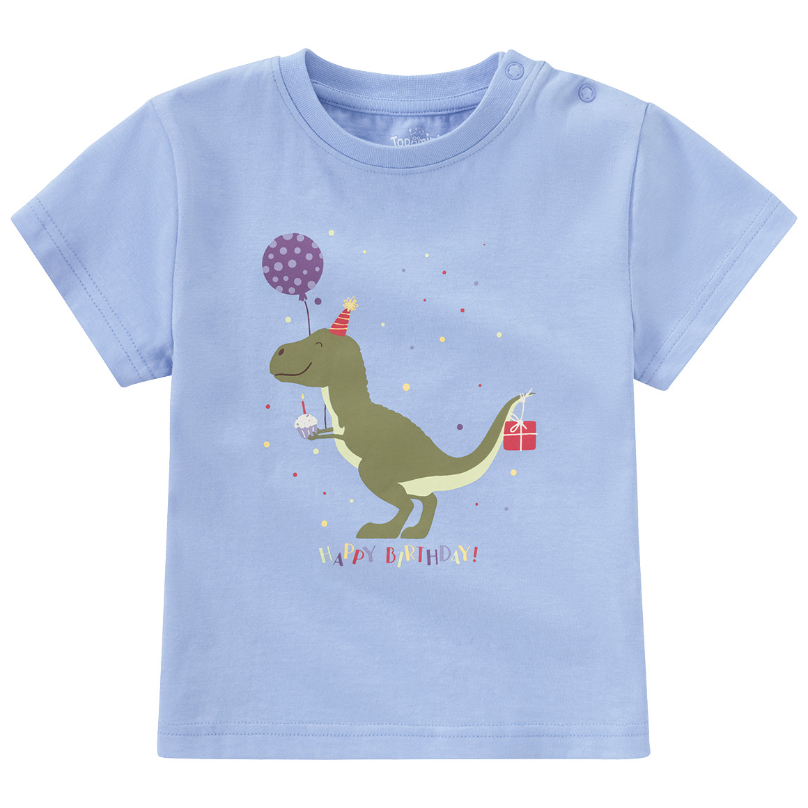 Baby T-Shirt mit Geburtstags-Motiv von Topomini