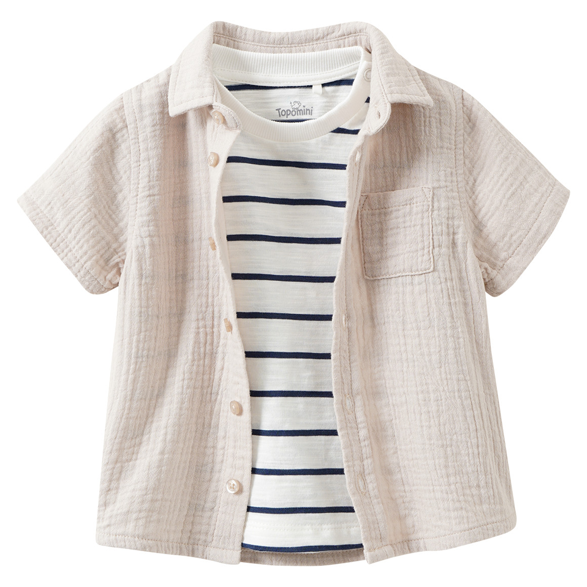 Baby T-Shirt mit Hemd im Set Baby T-Shirt mit Hemd im Set von Topomini