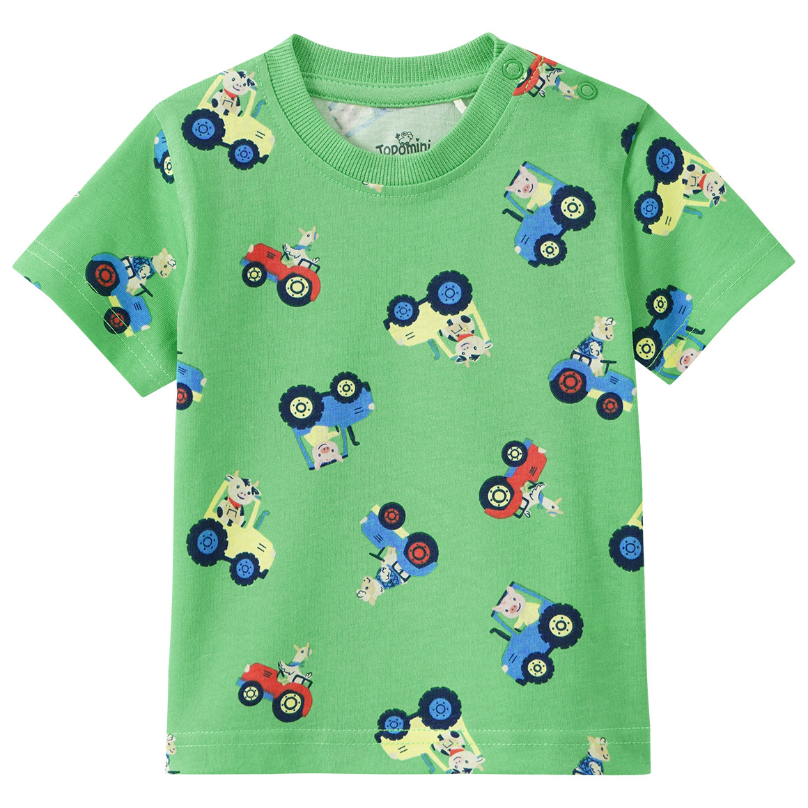 Baby T-Shirt mit Traktor-Allover Baby T-Shirt mit Traktor-Allover von Topomini