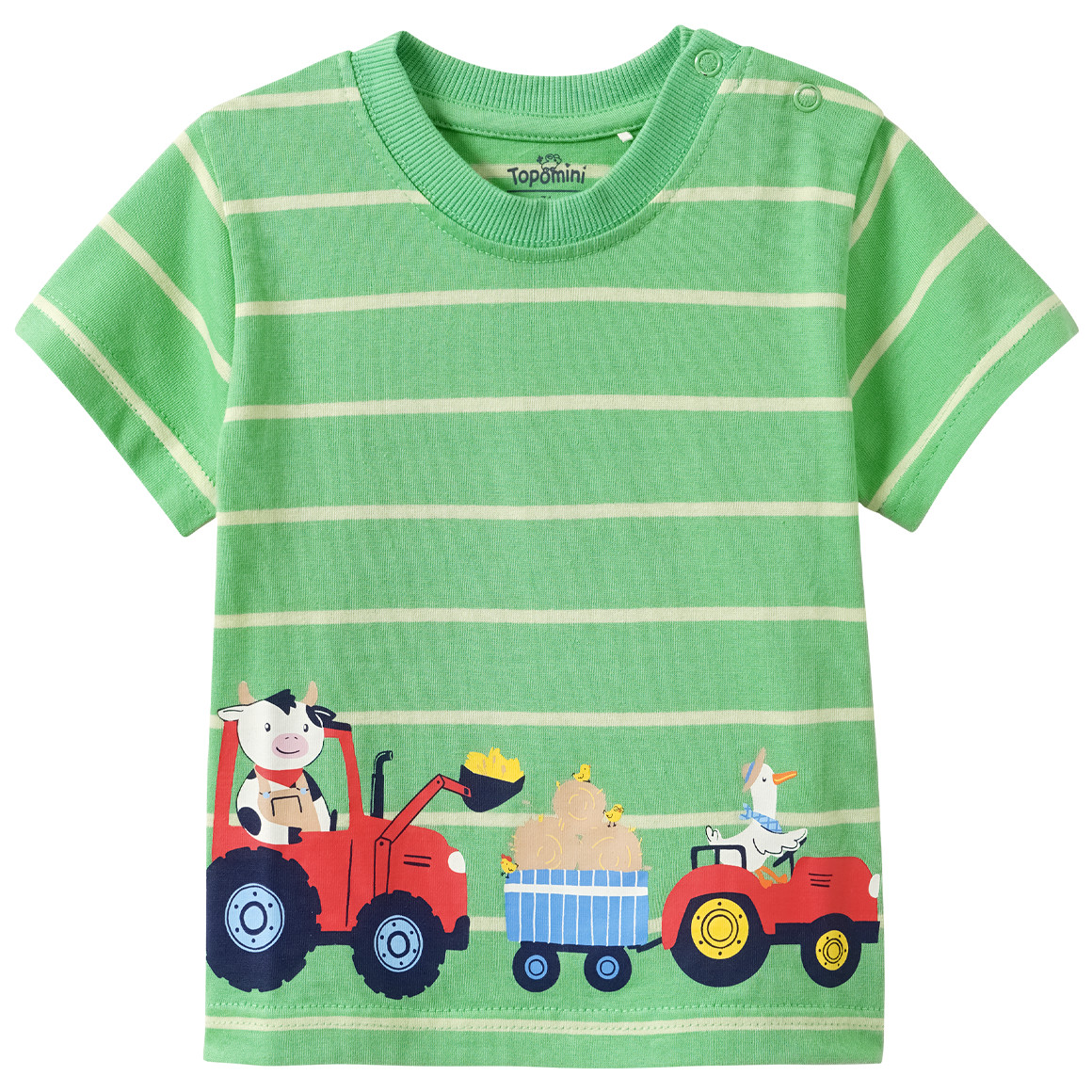 Baby T-Shirt mit Traktor-Print Baby T-Shirt mit Traktor-Print von Topomini