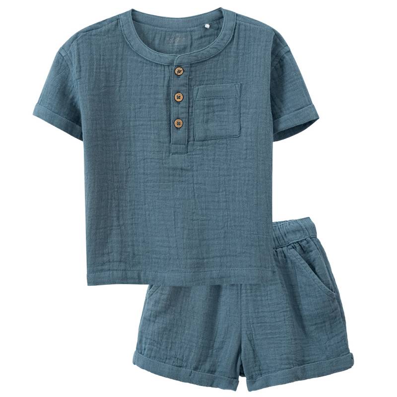 Baby T-Shirt und Shorts aus Musselin von Topomini