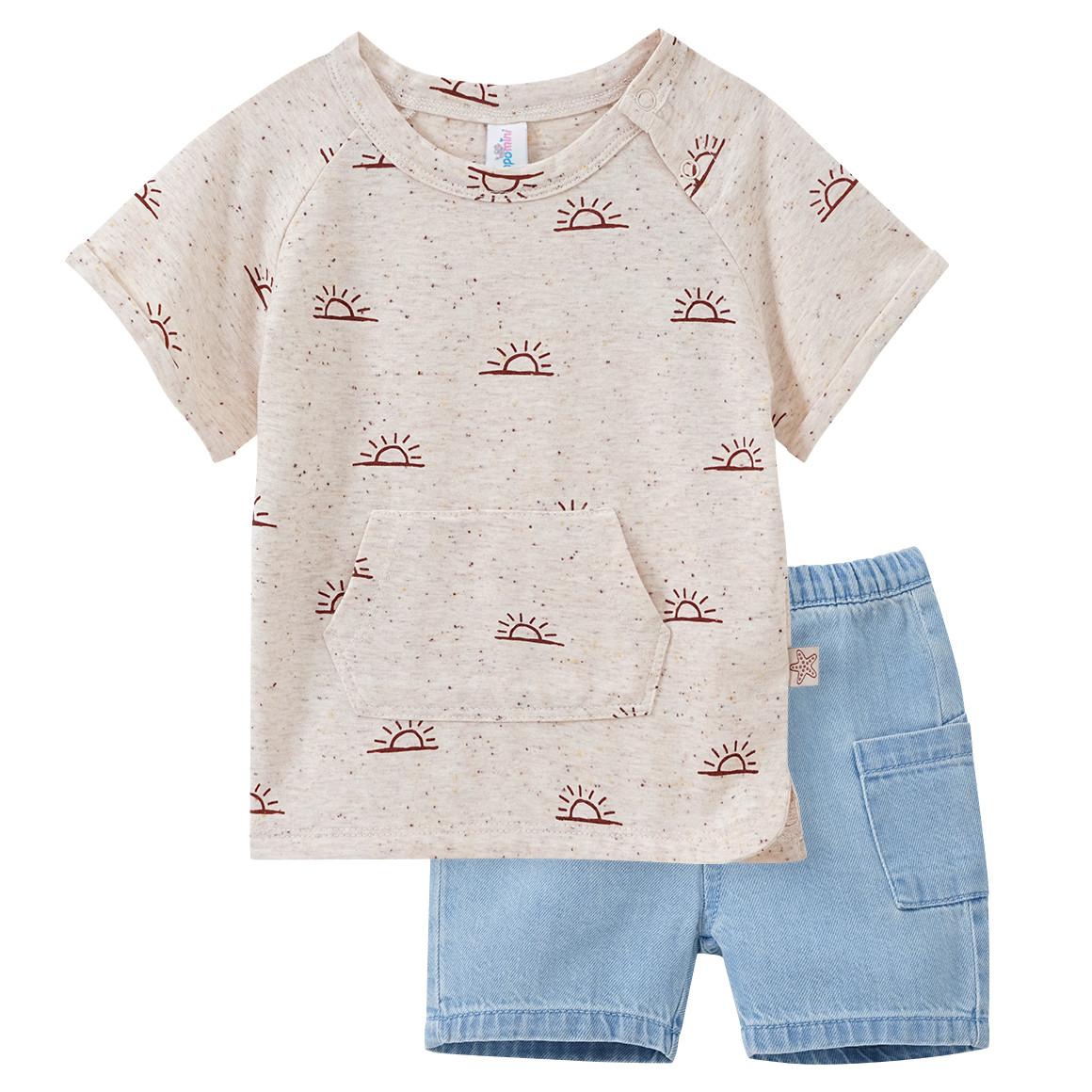 Baby T-Shirt und Shorts im Set von Topomini