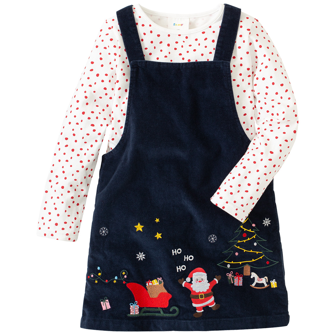 Baby Weihnachtskleid und Langarmshirt im Set von Topomini