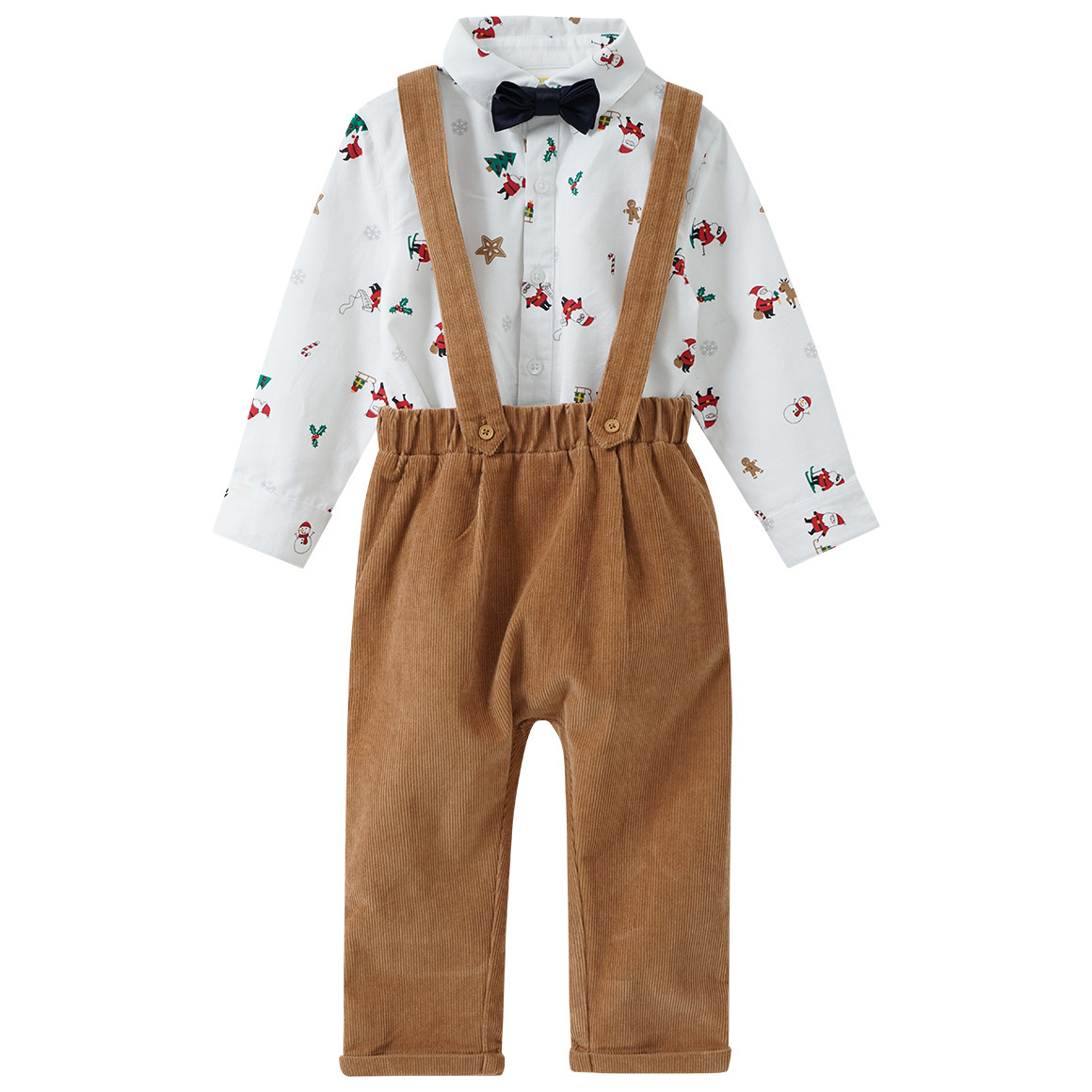 Baby Weihnachtsset mit Hemdbody und Cordhose Baby Weihnachtsset mit Hemdbody und Cordhose von Topomini