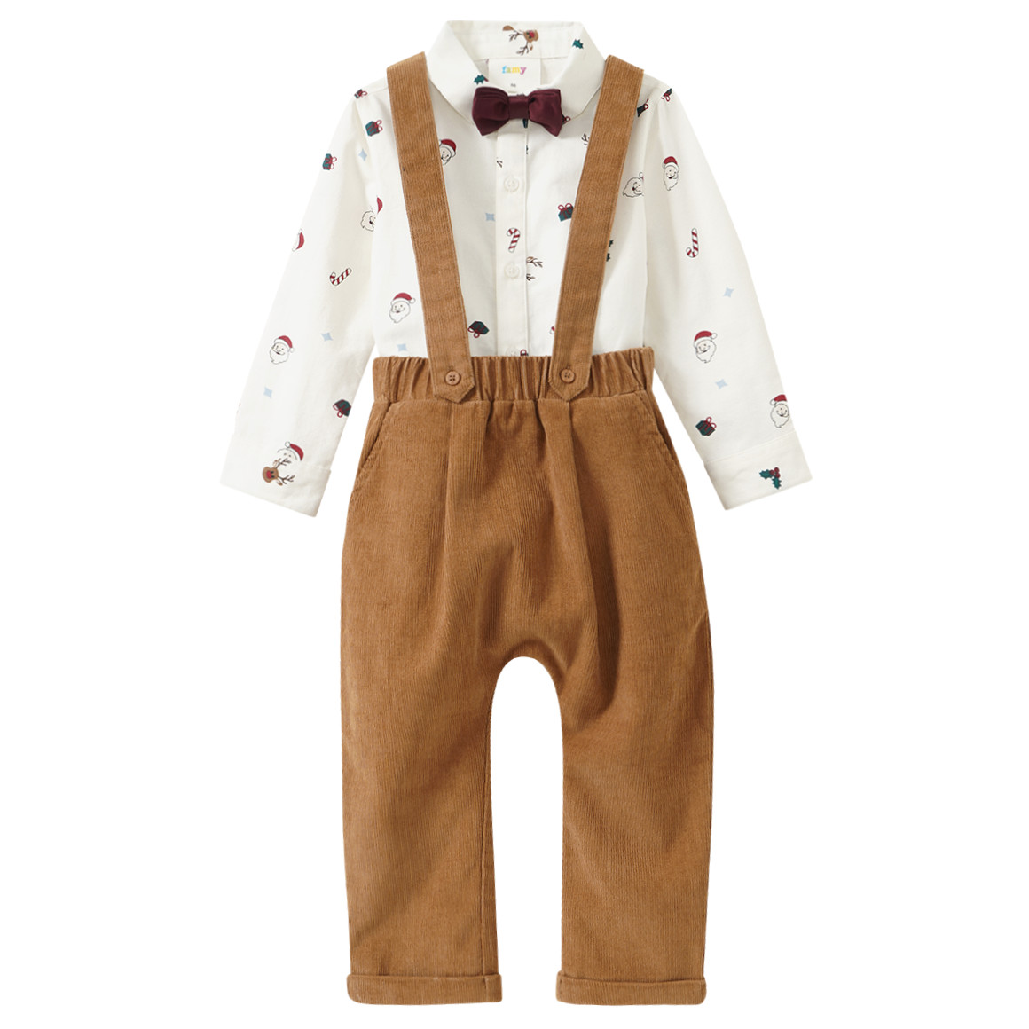Baby Weihnachtsset mit Hemdbody und Cordhose Baby Weihnachtsset mit Hemdbody und Cordhose von Topomini