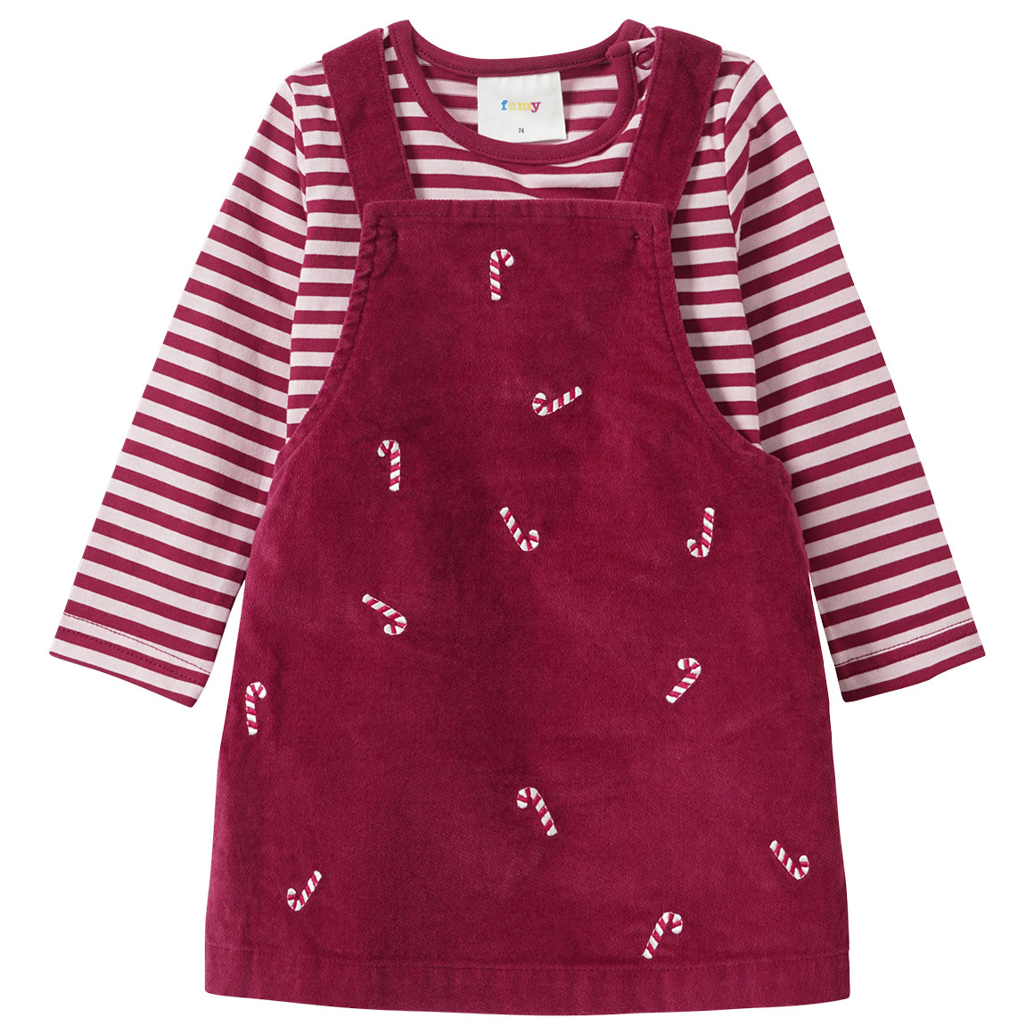 Baby Weihnachtsset mit Kleid und Shirt Baby Weihnachtsset mit Kleid und Shirt von Topomini