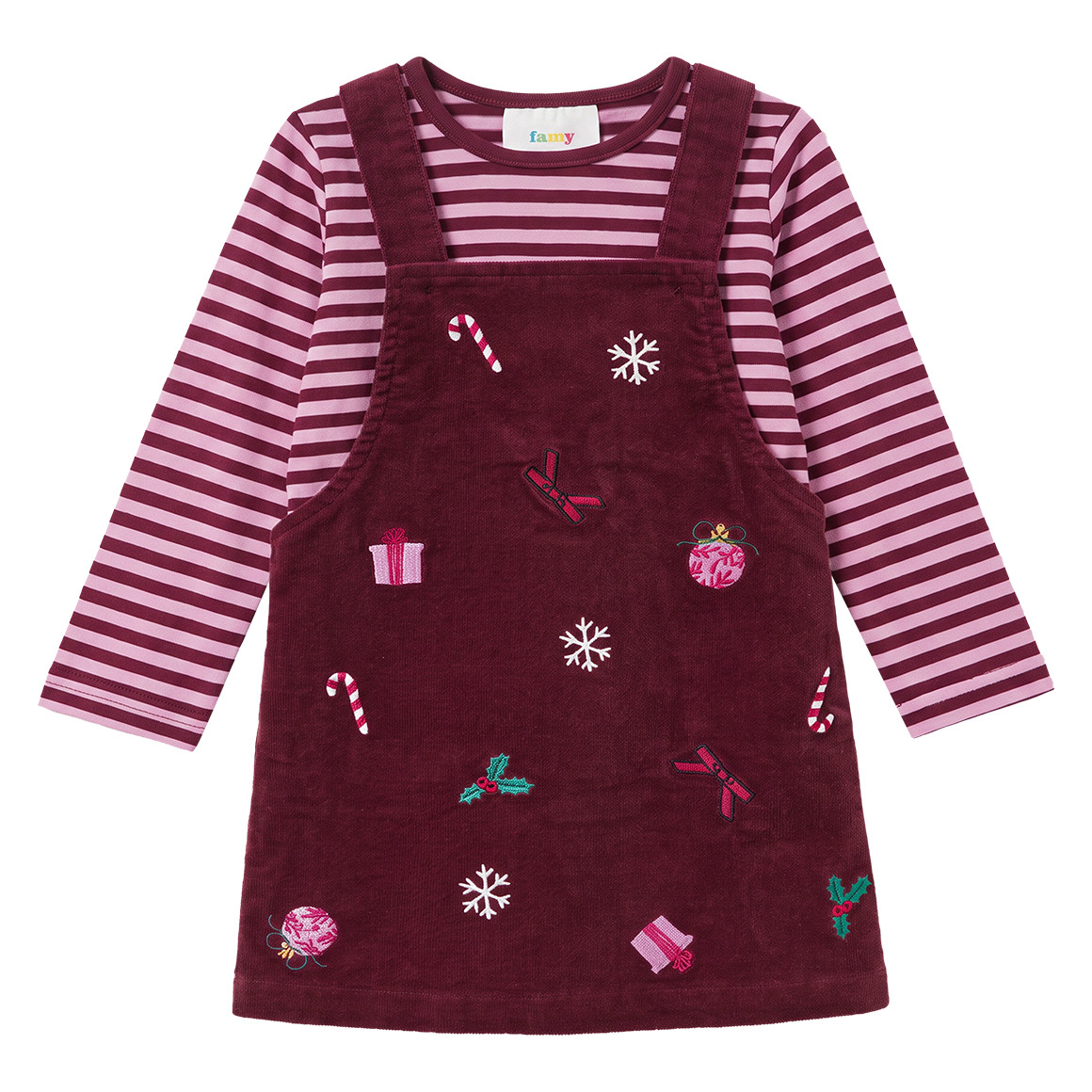 Baby Weihnachtsset mit Kleid und Shirt Baby Weihnachtsset mit Kleid und Shirt von Topomini