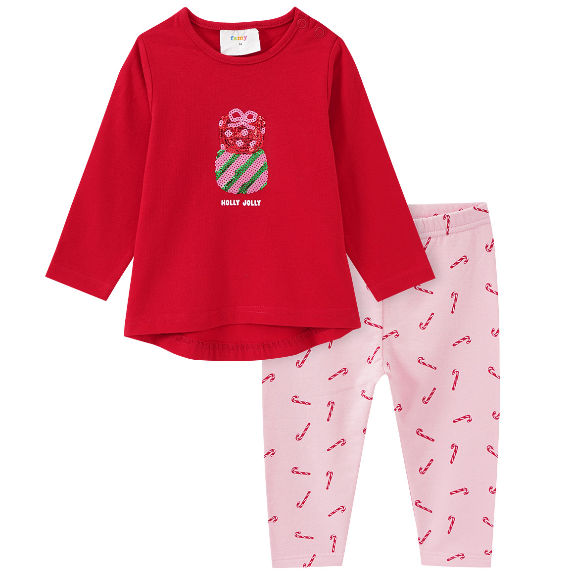 Baby Weihnachtsshirt und Leggings im Set von Topomini